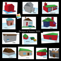 3D designs of pupils homes. 